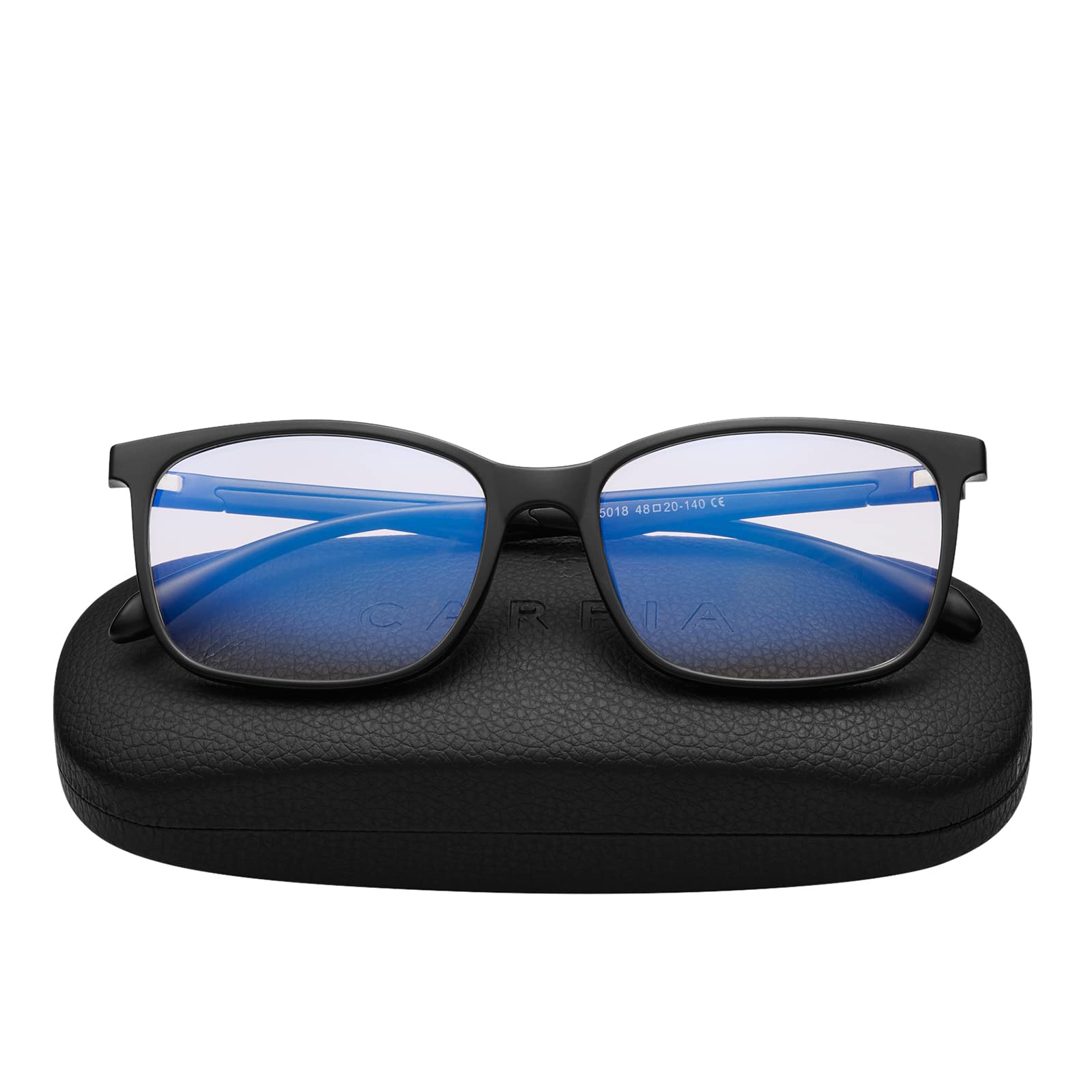 Carfia Stylish Blue Light Blocking Glasses for Women & Men - Anti Eye Strain Computer Glasses, Gaming Glasses with UV Protection & Lightweight Frame (Includes Case) - Perfect for Office Work, Online Classes, and Late-Night Screen Use