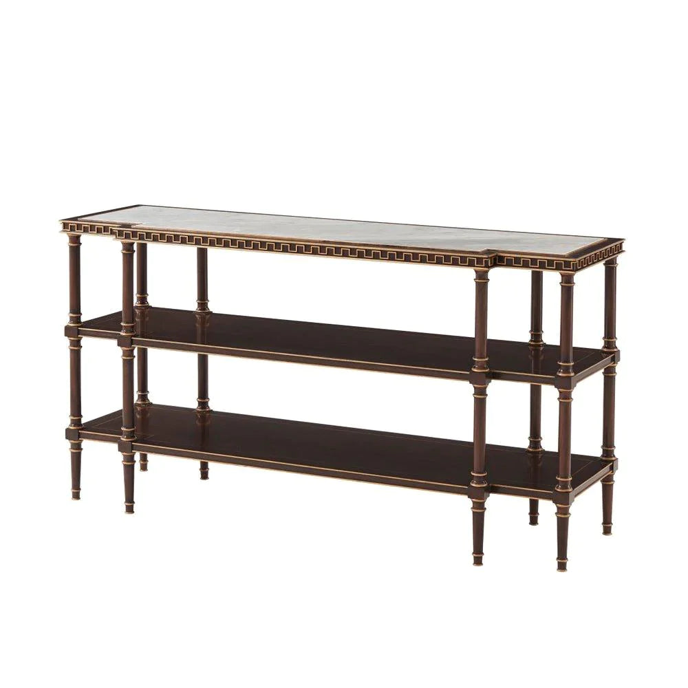 Elegant Celia Console Table with Bianco Carrara Marble Top - Modern Entryway Sofa Table for Hallway, Living Room & Foyer Decor