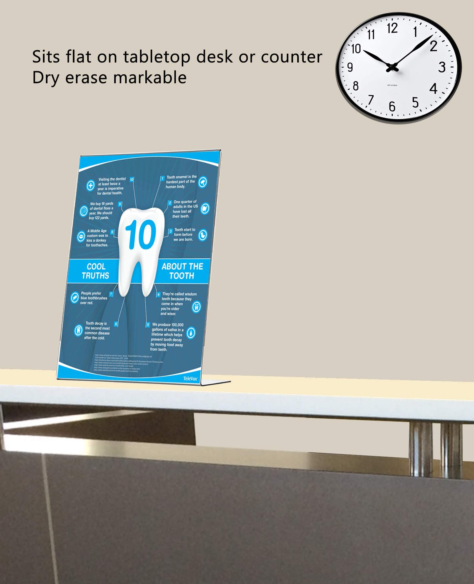 10 Pack 11x17 Inches Slant Back Sign Holders - Table Tent Frames for Bulletin, Out of Order, Countertop Advertisements - Perfect for Receptionist Displays, Price Lists & Cost Sheets | Ideal for Restaurants, Offices & Retail Stores
