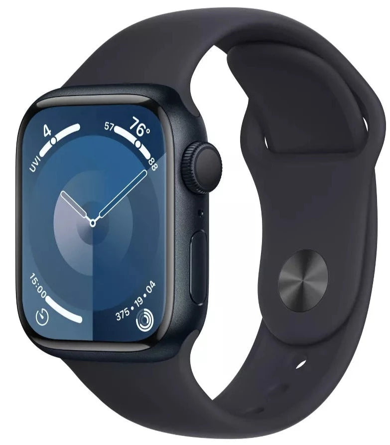 Apple Watch Series 9 (GPS) 45mm Midnight Aluminum Case with Midnight Sport Band S/M (MR993LL/A) - Perfect for Fitness Tracking, Workouts & Everyday Wear