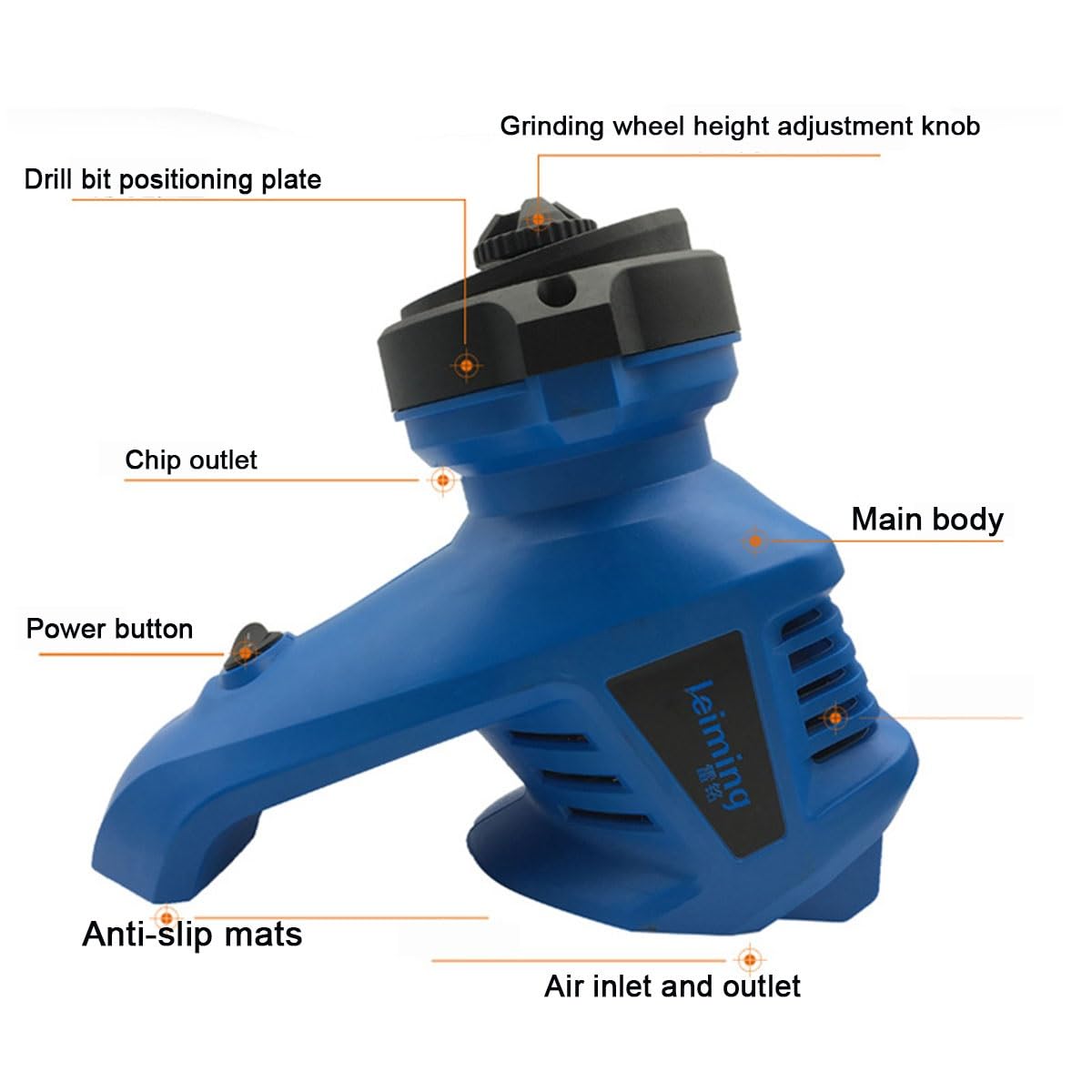 110V Electric Drill Bit Sharpener for 3-12mm Twist Bits - US Standard Power Drill Bit Sharpening Machine | Perfect for DIY Projects, Woodworking & Metalworking