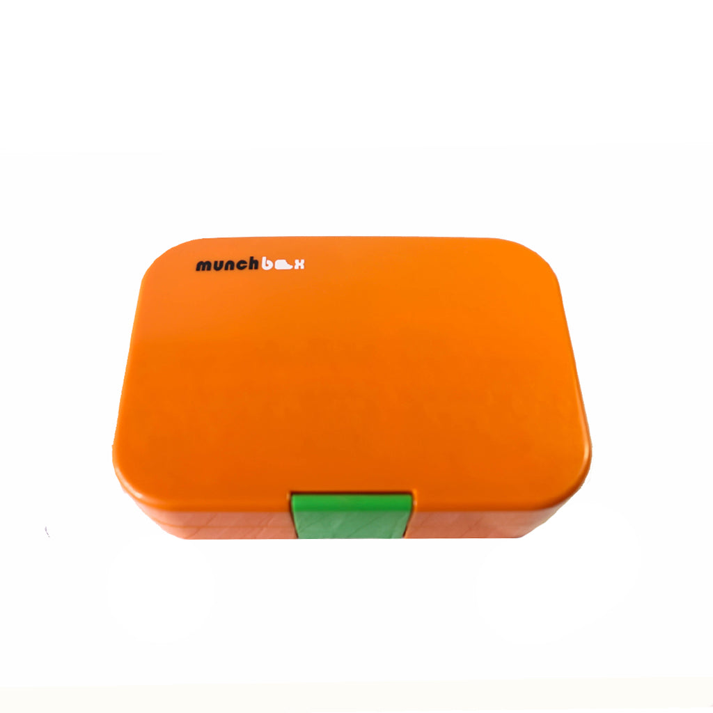 Munchbox Maxi 6 - Orange Tropicana Insulated Lunch Box for Kids & Adults | Leakproof Food Container for School, Work & Picnics | BPA-Free Cooler Bag with Adjustable Shoulder Strap