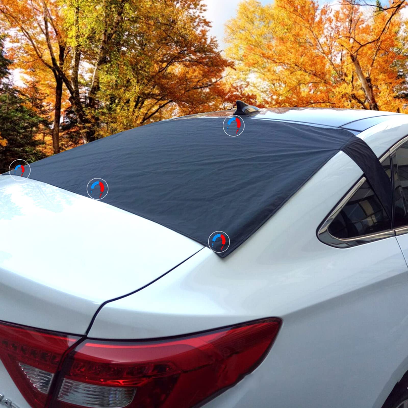Bohisen Rear Windshield Snow Cover - Anti-Frost, Ice, Dust & Sun Protector for Car Rear Window - Perfect for Winter & Summer Vehicle Protection