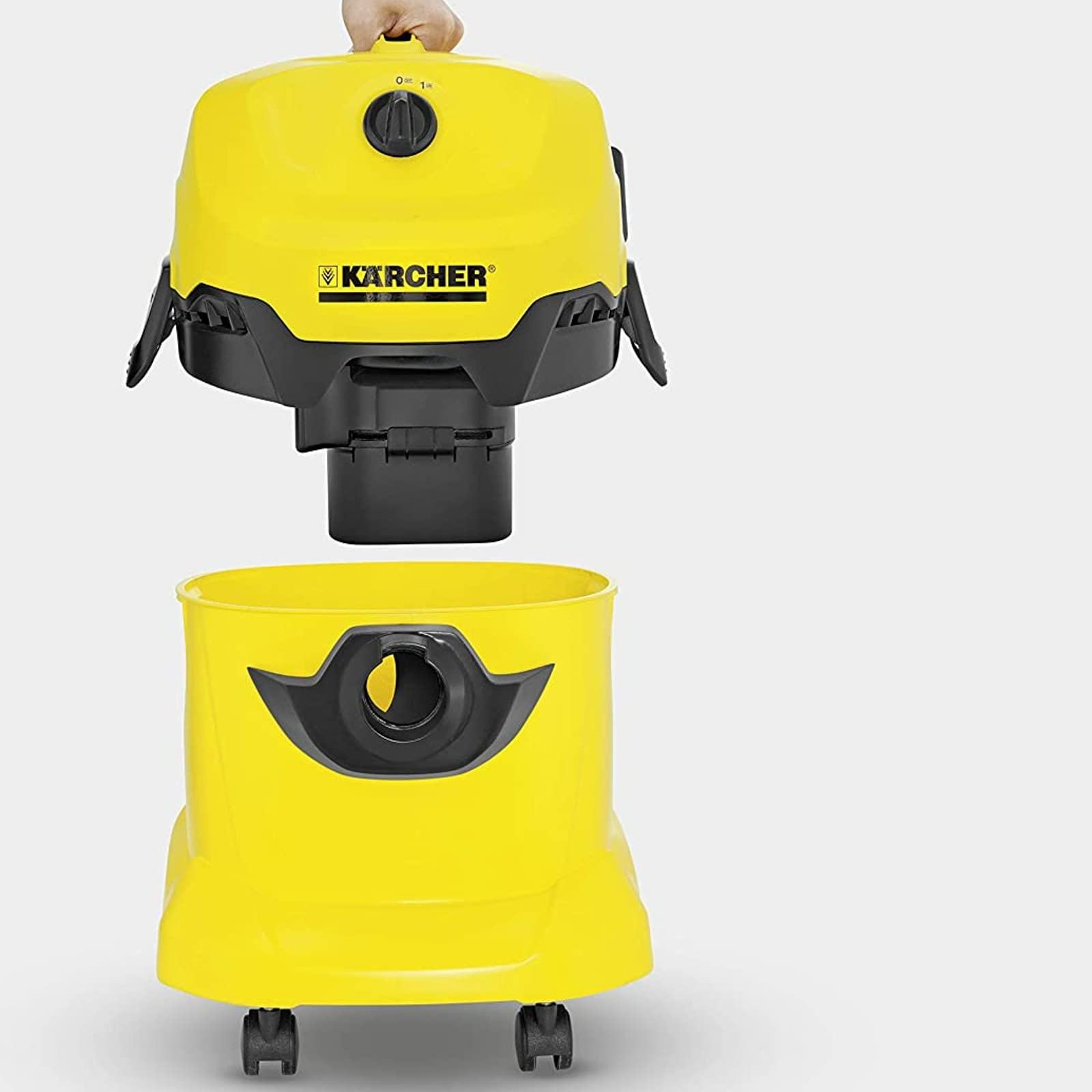Karcher WD 4 5.3 Gallon Wet Dry Vacuum Cleaner with Attachments - Powerful Multi-Purpose Shop Vac for Home, Garage, Workshop & Car Cleaning
