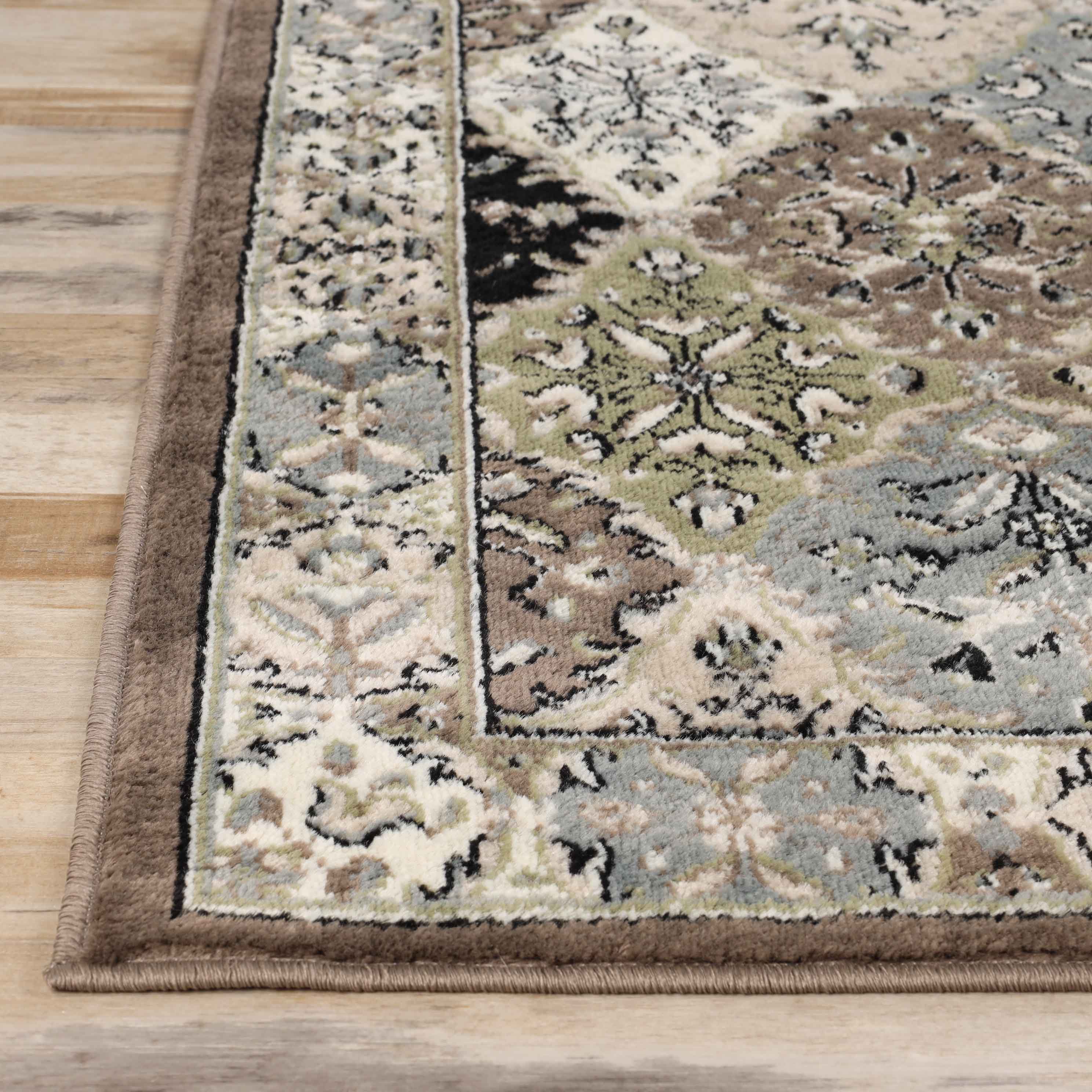 Paloma Contemporary Damask Floral Indoor Area Rug - Soft Non-Slip Living Room Carpet for Bedroom, Dining Room & Home Decor