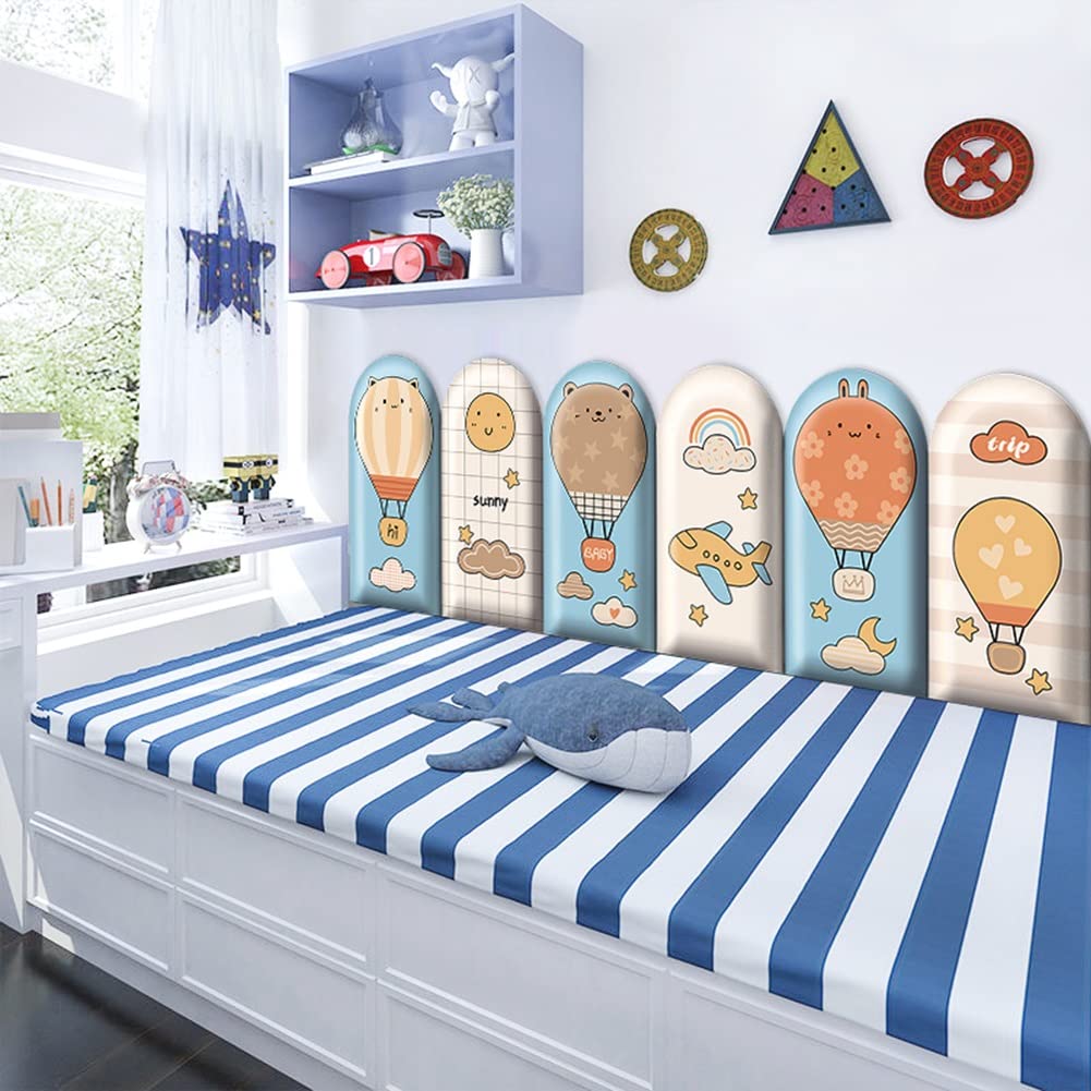 LCYDMJ 3D Cartoon Wall Stickers - Soft Anti-Collision Self-Adhesive Wall Panels for Kids Room & Nursery, Thickened 3cm Decorative Wall Mats (Set of 6, Style6) - Perfect for Baby Proofing and Playroom Decor