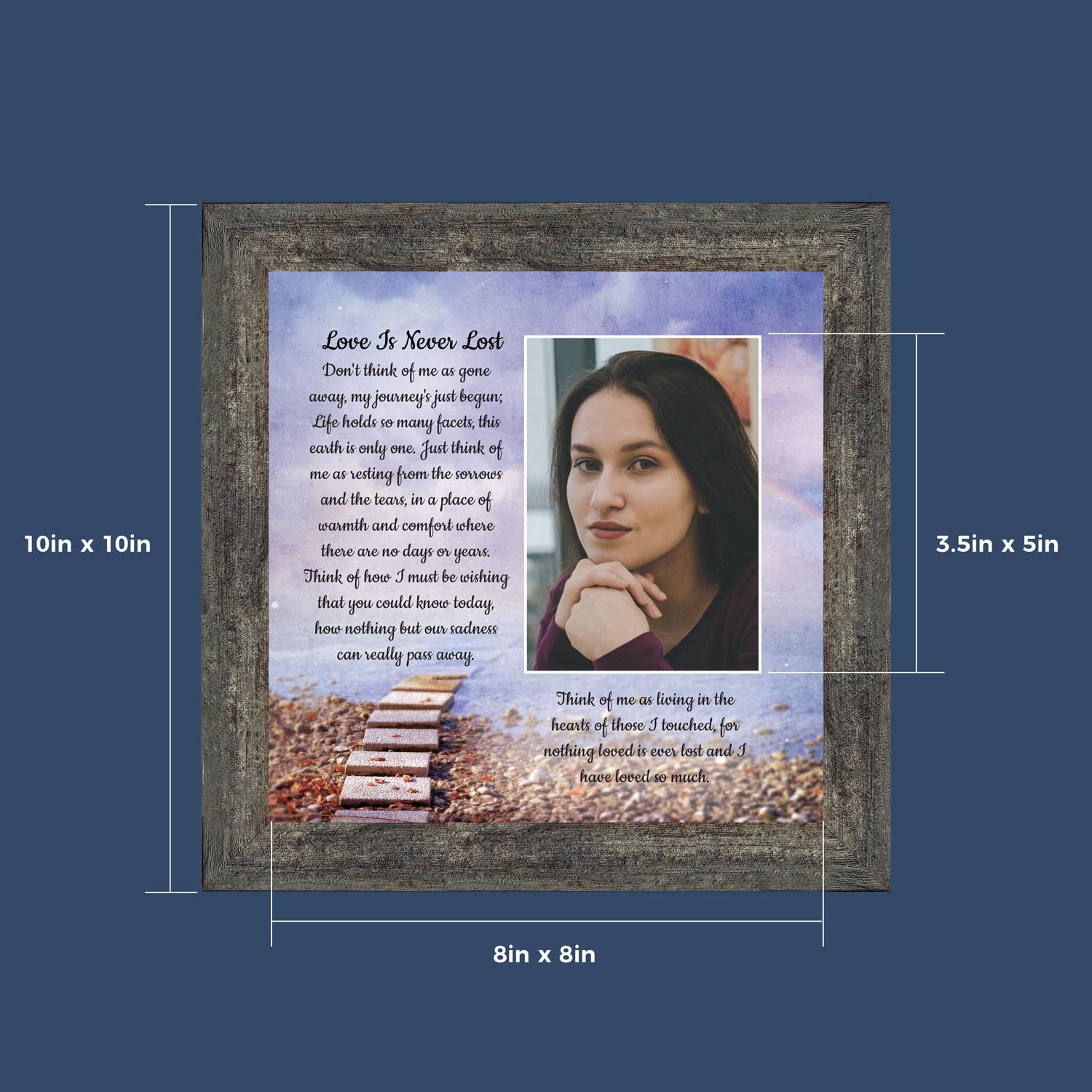 Sympathy Memorial Picture Frame - Crossroads Home Décor for Wall Display & Gift Baskets