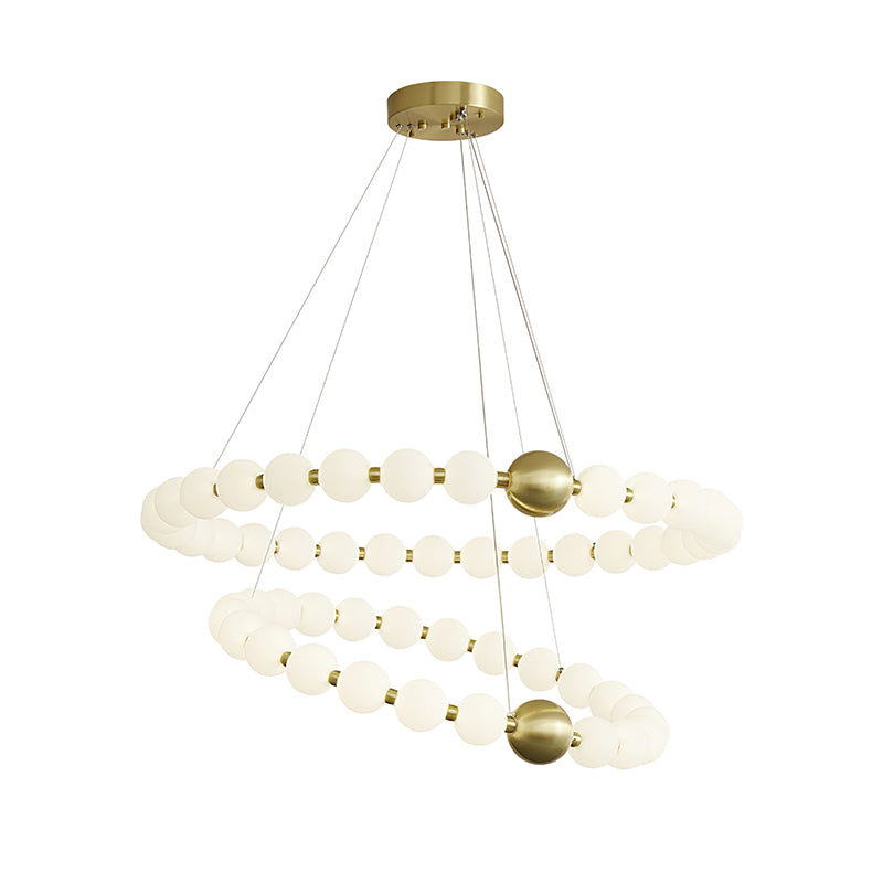 Aeyee Crystal Pearls Chandelier - Elegant Ceiling Light Fixture for Dining Room, Bedroom, Living Room & Wedding Decor