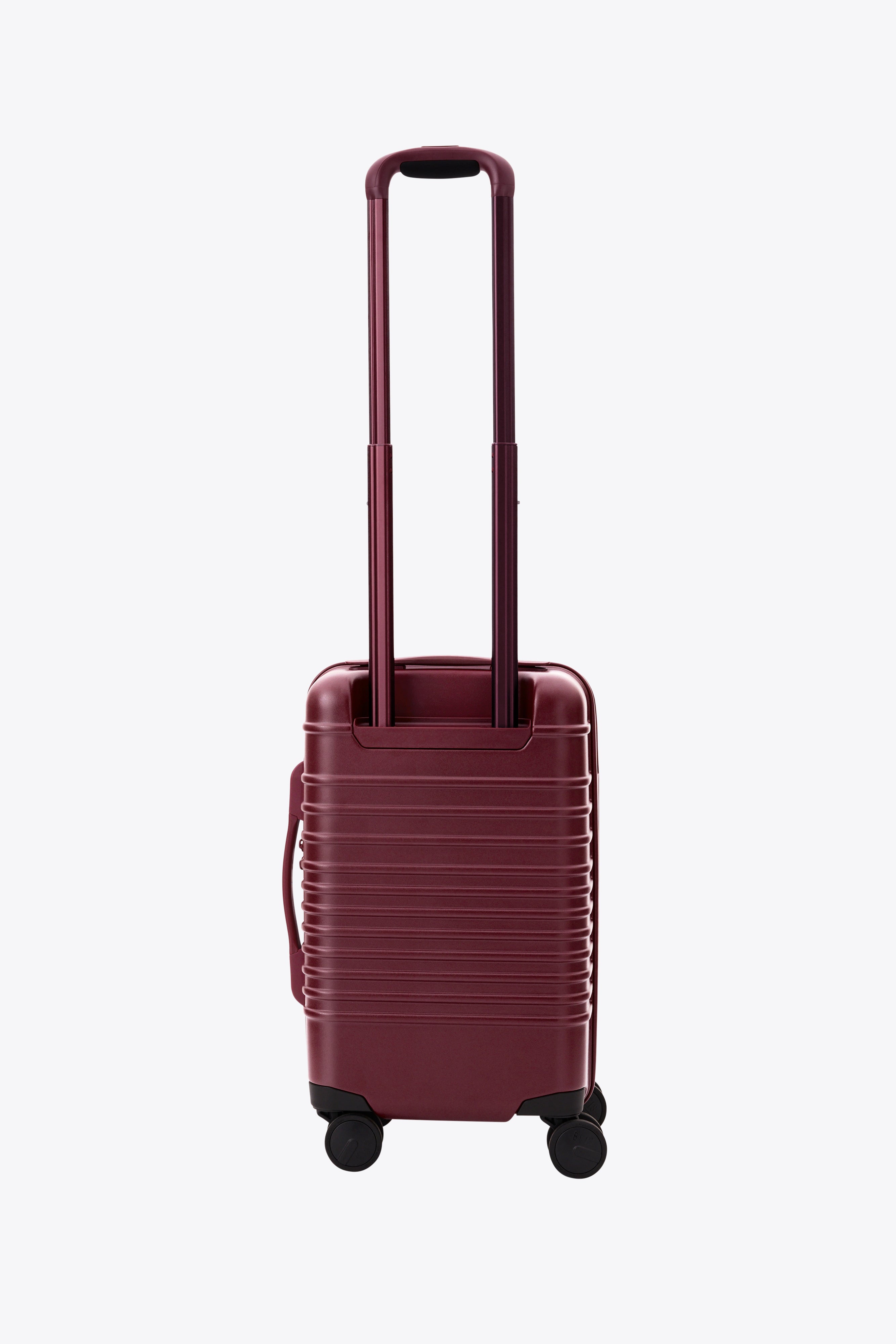 Burgundy Small Carry On Roller Luggage - Lightweight Compact Suitcase for Air Travel & Weekend Getaways