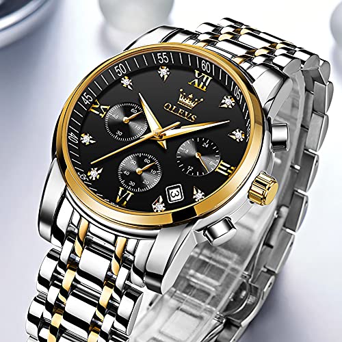 2858-silver Gold-black Face