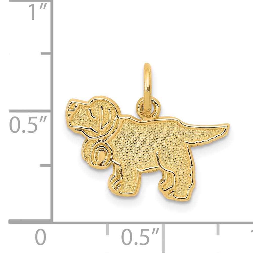 FJC Finejewelers 14k Yellow Gold Saint Bernard Charm Pendant - Elegant Dog Lover Jewelry Gift for Women - Perfect for Pet Memorial, Birthday & Anniversary Celebrations