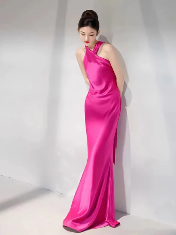 Elegant Mermaid Hot Pink Long Prom Dress for Wedding Guest - J4362 | Perfect for Homecoming, Evening Gala & Special Occasions