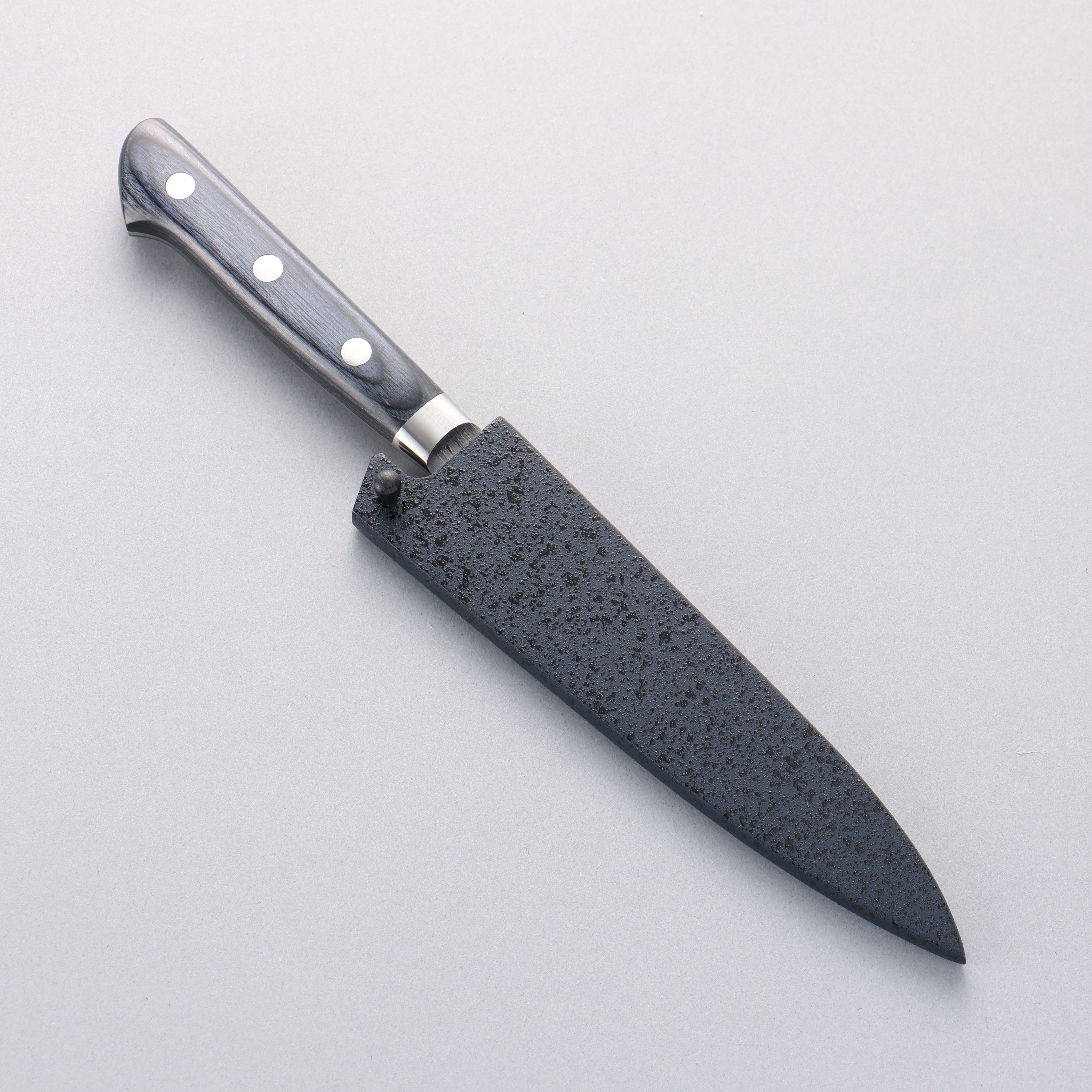 Premium Seisuke Seiun VG10 33-Layer Damascus Petty Utility Knife 135mm - Navy Blue Pakkawood Handle with Sheath - Perfect for Slicing, Peeling & Precision Kitchen Tasks