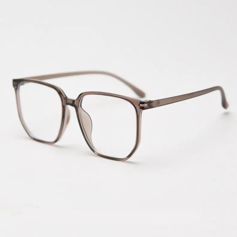 CCspace Unisex Full Rim Polygon Square TR90 Titanium Eyeglasses Frame 30833 - Lightweight & Durable for Work, Reading, and Fashion