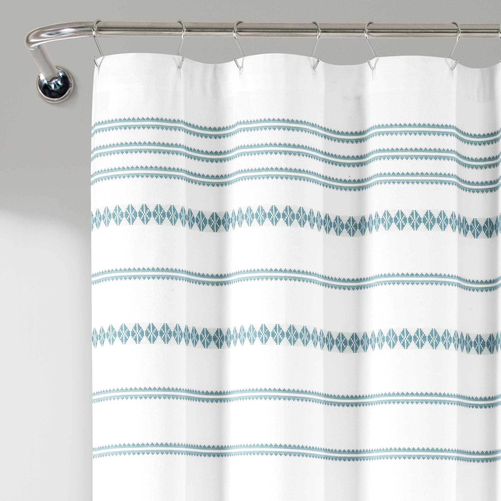 Eco-Friendly Breezy Chic Tassel Jacquard Shower Curtain - 100% Recycled Cotton Bathroom Decor for Modern & Bohemian Style Homes