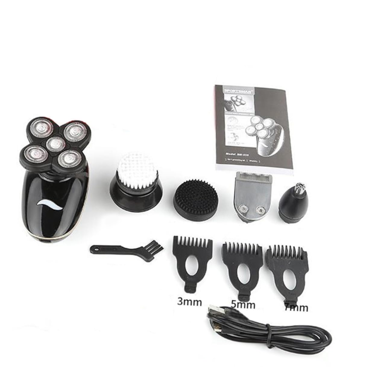 Didiseaon 5-in-1 Electric Shaver Set - Rechargeable & Washable Beard Trimmer for Men - Perfect for Travel, Home Grooming & Daily Shaving Routine