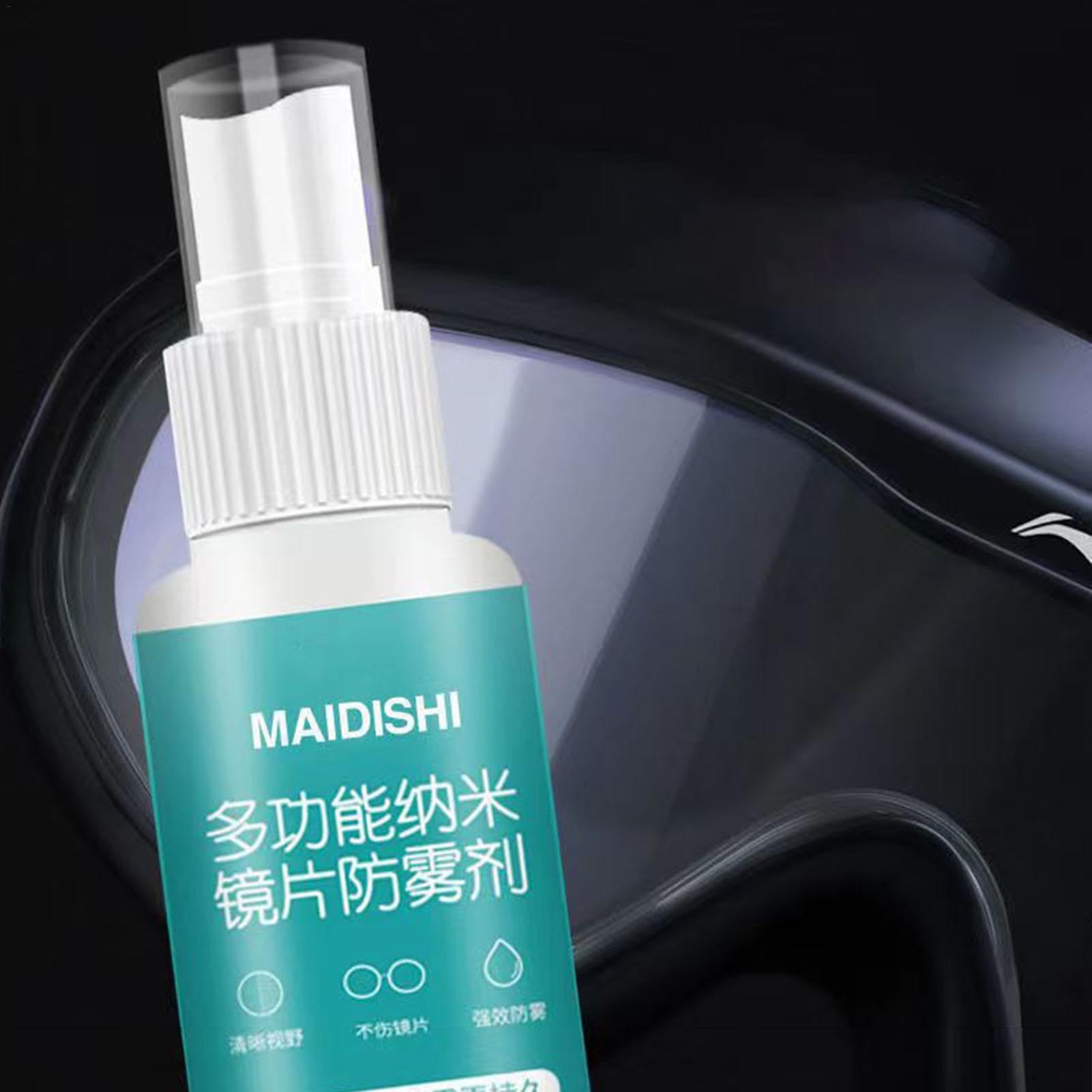 Anti Fog Spray for Swim Goggles & Eyeglasses - 20ml Defogger Liquid Prevents Fogging on Mirrors, Sunglasses & Ski Goggles | Perfect for Swimming, Skiing & Everyday Use