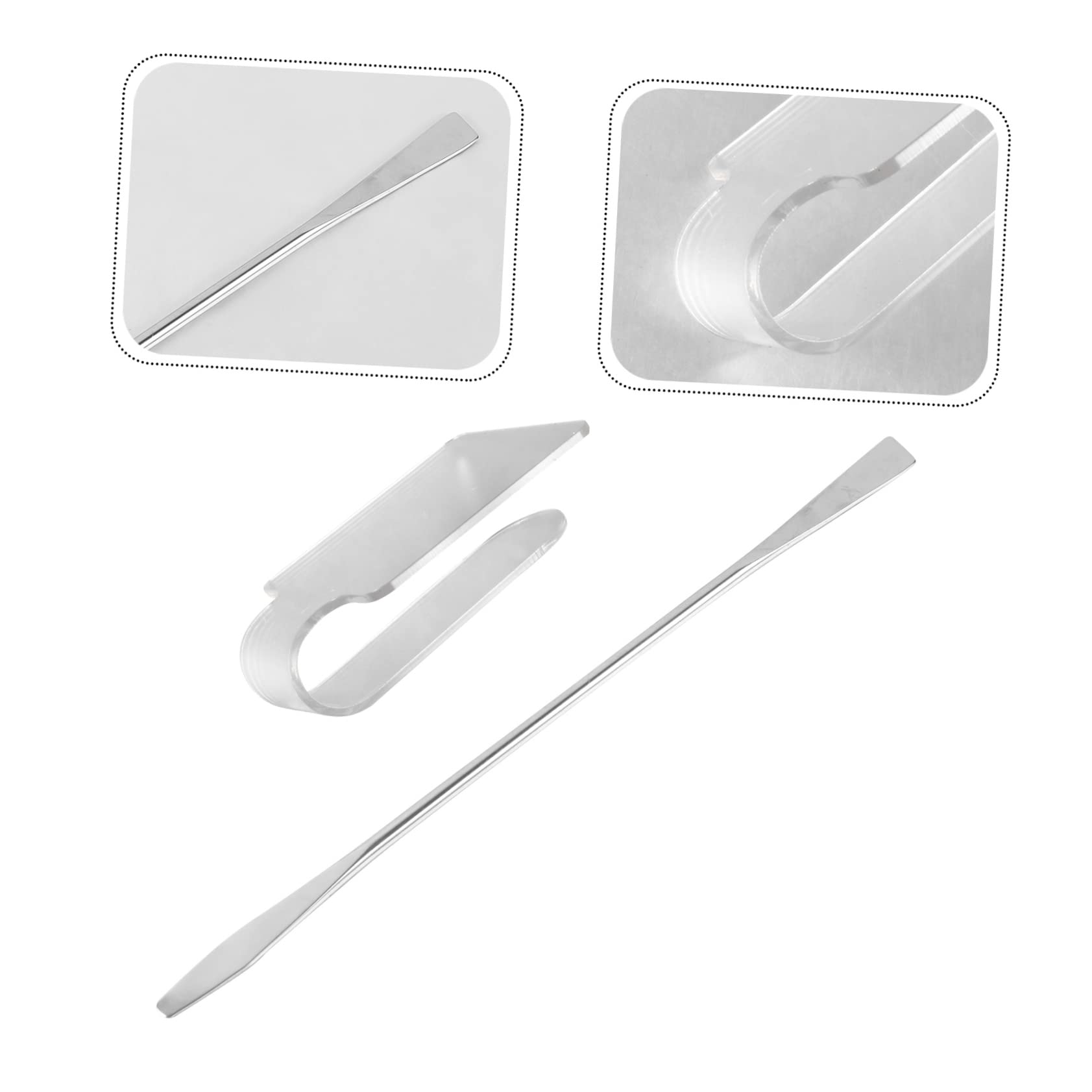 FOMIYES Acrylic Makeup Palette Set - 2pcs Spatula for Face & Eye Makeup
