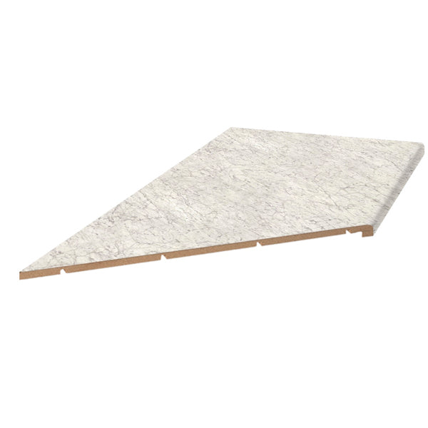 Premium Carrara Bianco 6-Foot Left Miter Countertop - Durable Marble Surface for Kitchen Islands & Bathroom Vanities | Perfect for Modern Home Renovations