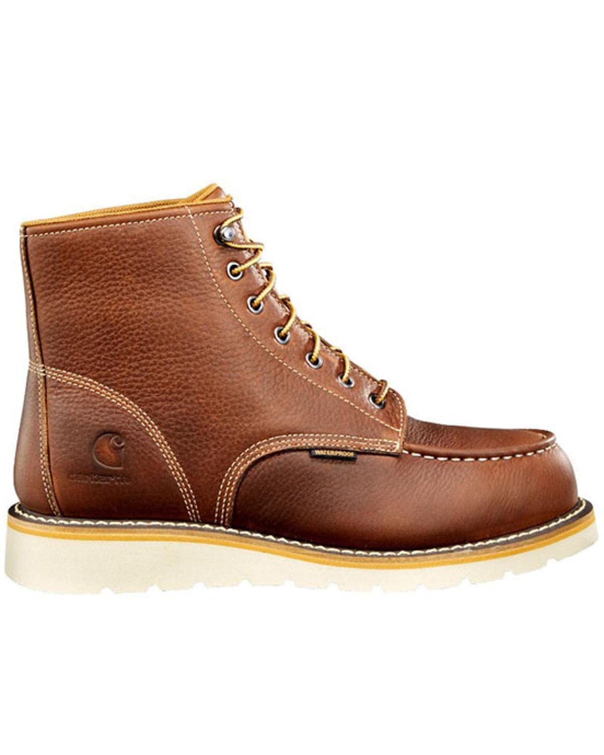 Carhartt Women's 6 Inch Waterproof Wedge Steel Toe Work Boot - Durable Safety Shoes for Construction, Warehouse & Outdoor Work