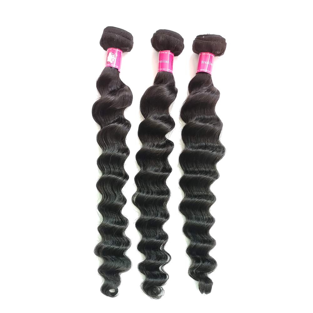 Brazilian Virgin Hair Loose Deep Wave Human Hair Bundles 10