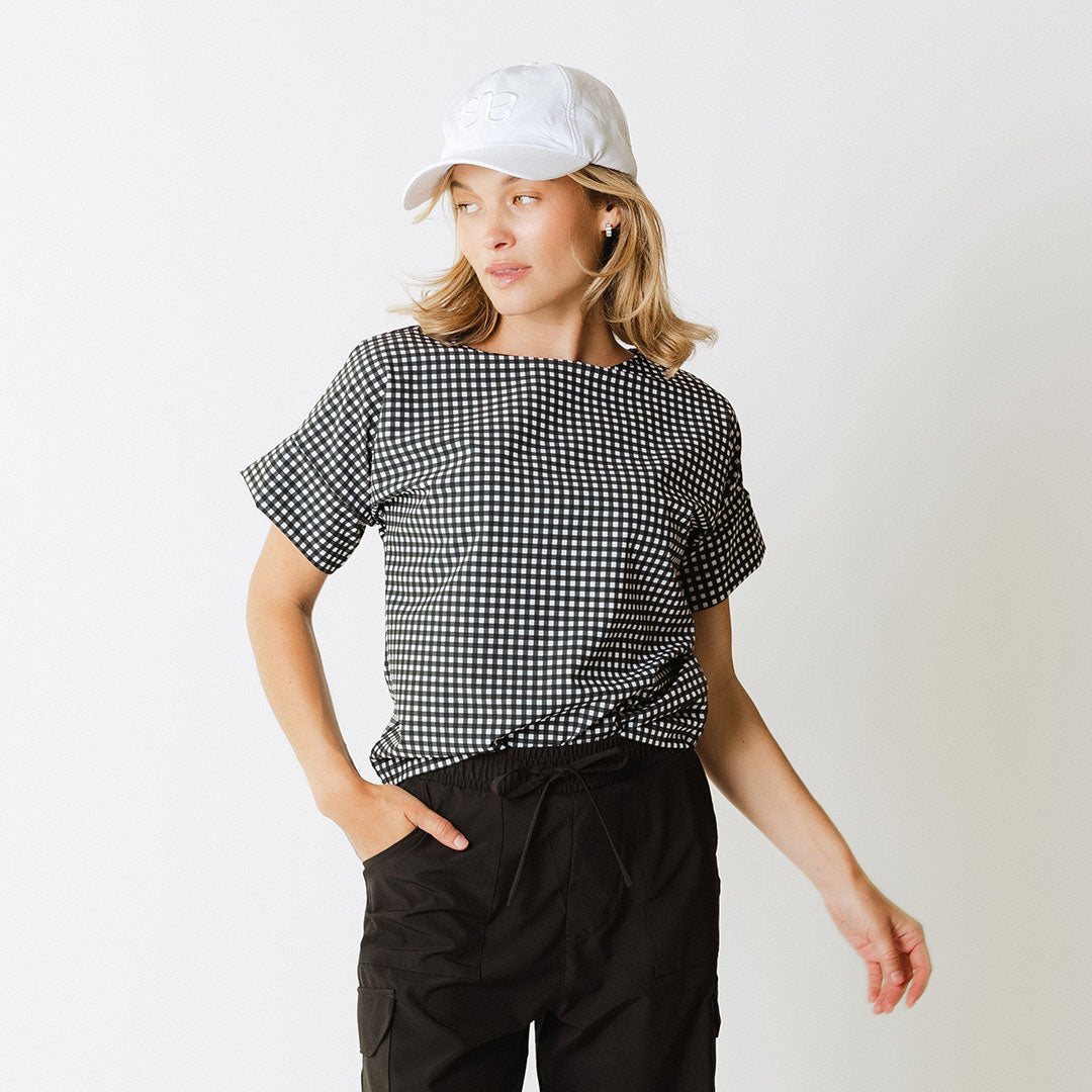 Boss Tee - Premium Black Checkered Men's T-Shirt | Casual & Business Wear | Perfect for Office, Dating & Weekend Outfits