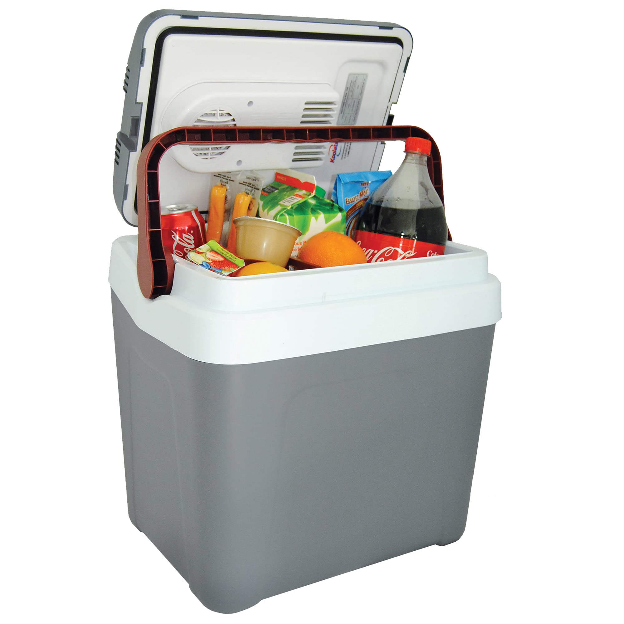 Koolatron 26 qt Portable Electric Cooler - 12V Car Refrigerator for Camping, Travel, Road Trips | Insulated Hard-Sided Cooler for Vehicle, Boat, Truck | No Ice Needed, Keeps Drinks & Food Cold | Perfect for Picnics, Beach Days & Outdoor Adventures