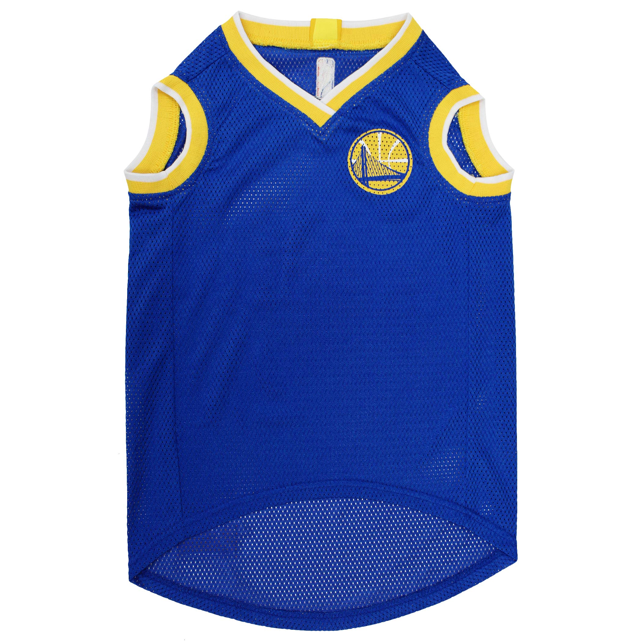Golden State Warriors Dog Basketball Mesh Jersey for Small Dogs - Pet NBA Fan Apparel for Game Day & Playtime