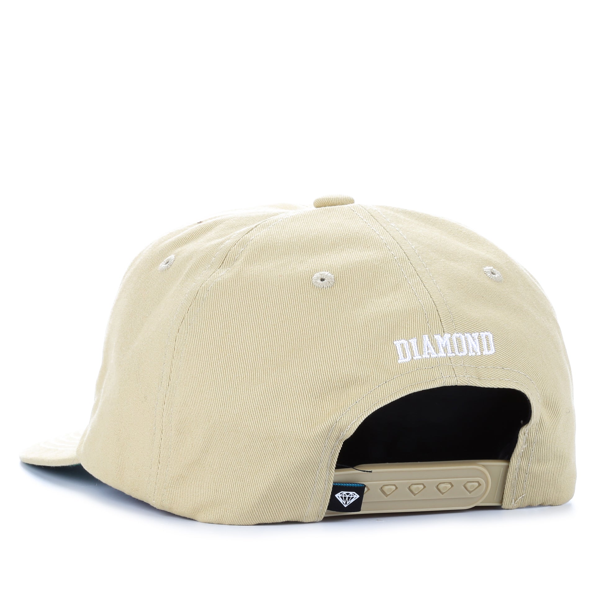 Diamond OG Script Snapback Hat - Khaki Color Adjustable Baseball Cap for Men & Women - Perfect for Streetwear, Hip-Hop Fashion, and Casual Outfits