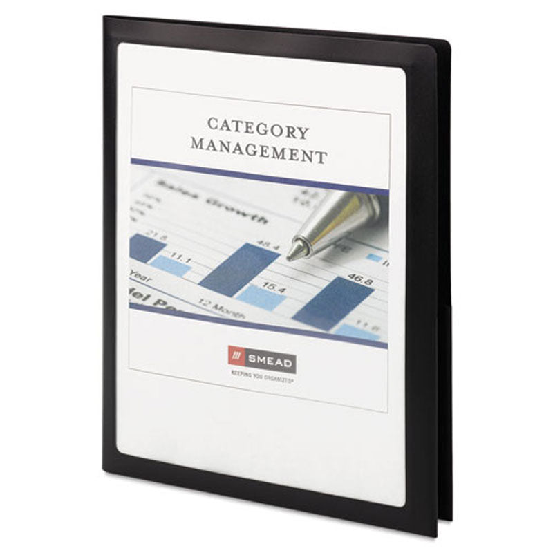 Durable Poly Twin Pocket Folders with Frame View - Letter Size, Pack of 5 - Perfect for School, Office & Document Organization