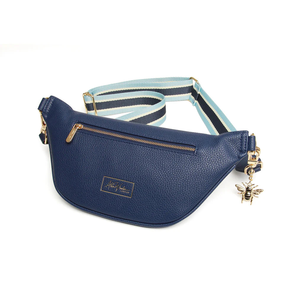 Alice Wheeler Banana Bag - Navy Blue Hanging Storage Organizer for Fruits, Kitchen, Bathroom & Closet | Perfect for Home, Office & Travel Use
