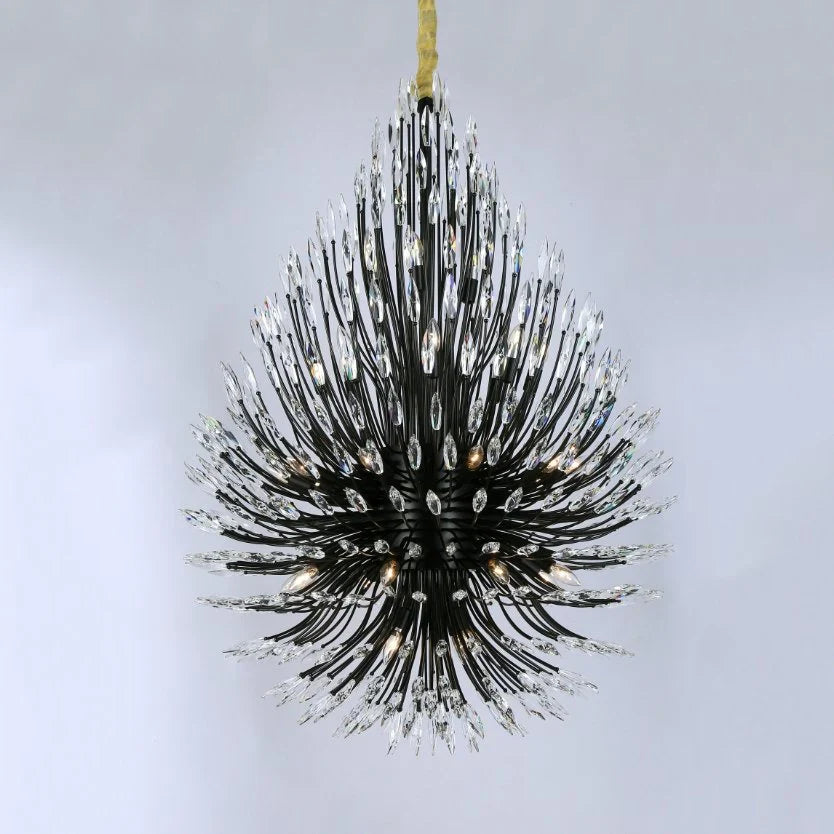 Lily Starburst Crystal Sputnik Chandelier - 43 Inch Modern Ceiling Light Fixture for Dining Room, Living Room & Bedroom | Elegant Lighting Decor for Home & Office Spaces