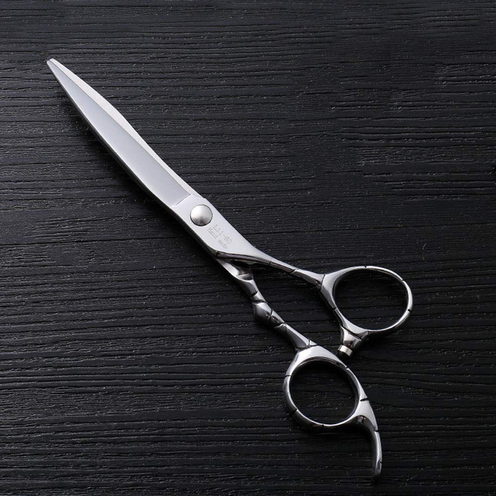 XYSQWZ Professional 6 Inch Stainless Steel Hairdressing Scissors Set - Fine Trim Flat Shear for Salon & Home Hair Cutting, Styling Tools (Silver)