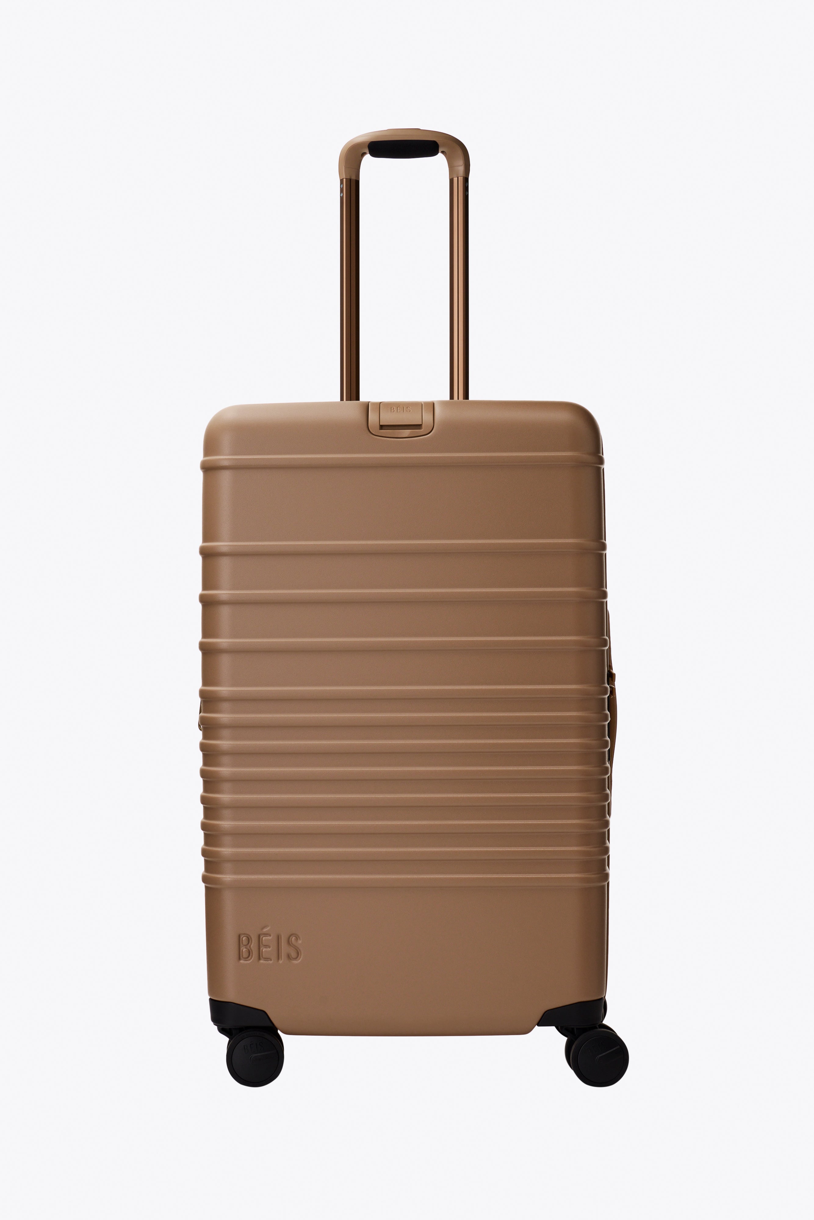 Medium Check-In Roller Suitcase in Camel Color - Perfect for Air Travel & Business Trips