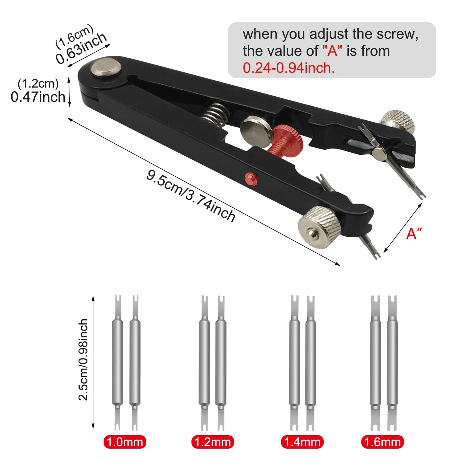 Professional Watch Spring Bar Plier Tool Set with 10 Pins - Watch Band Repair & Removal Kit, Spring Bar Tweezers for Watch Link Strap Adjustment - Perfect for Watch Repair, DIY Jewelry & Watch Maintenance