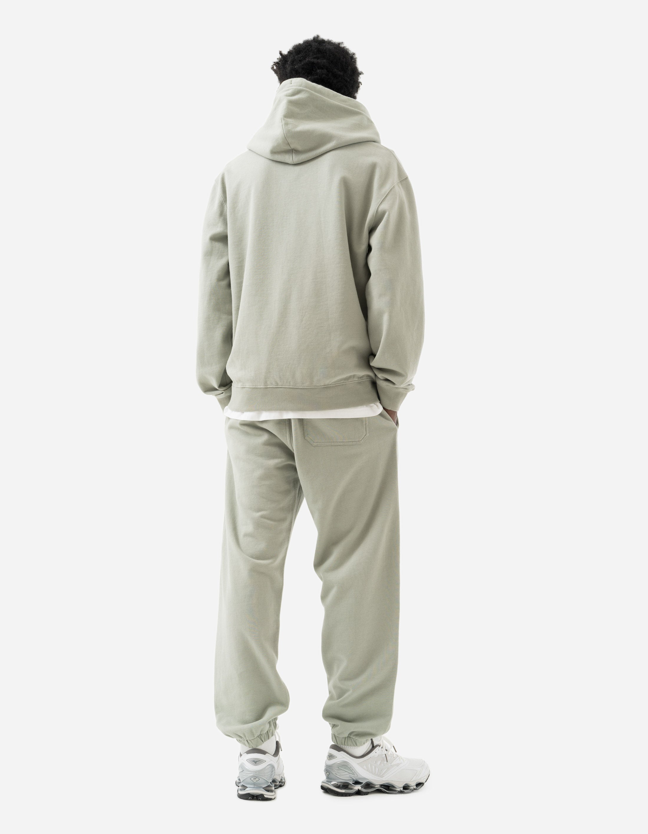 4622 Maharishi Organic Hooded Sweatshirt for Men & Women - Eco-Friendly Sage Green Pullover Hoodie for Casual Wear & Street Style Fashion