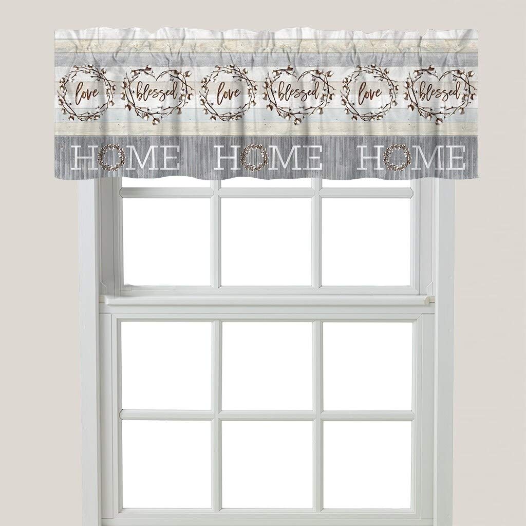 Laural Home Loving Home Grey Window Valance - Elegant Curtain Top Treatment for Living Room, Bedroom & Kitchen Decor | Perfect for Adding Style to Bay Windows and French Doors