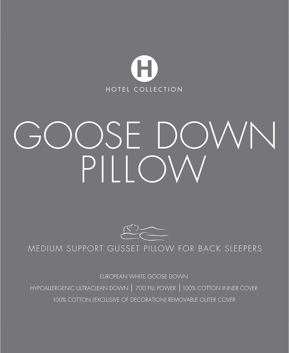 Premium Hotel Collection European White Goose Down King Pillow - Medium Support, Gusseted Design for Back Sleepers - Ideal for Luxury Bedrooms, Guest Rooms & Hotels