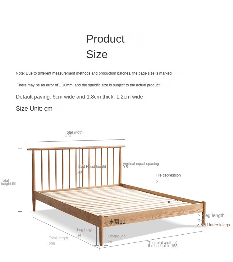 Solid Oak & Beech Wood Windsor Bed - Handcrafted Classic Wooden Bed Frame for Bedroom - Perfect for Master Bedroom, Guest Room & Cozy Farmhouse Style