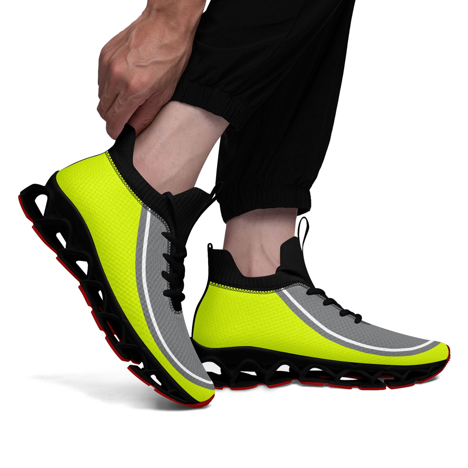 Custom Green & Gray Maxsoul Personalized Sneakers - Breathable Comfort Shoes for Men & Women (FN030XD D020388) - Perfect for Running, Gym Workouts & Casual Wear