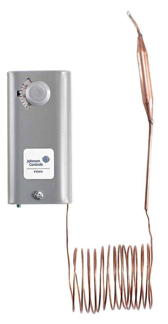 Johnson Controls A19ADB-1C A19 Series Remote Bulb Control - Single Pole Single Throw Manual Reset Thermostat for HVAC Systems | Perfect for Home, Office & Commercial Temperature Regulation