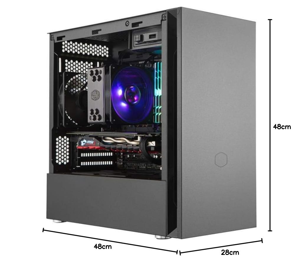 Cooler Master Silencio S400 Micro-ATX PC Case - Soundproof Gaming Tower with Noise-Reducing Panels, Reversible Front Design & 2X 120mm PWM Fans | Perfect for Quiet Gaming Setups & Home Office Workstations