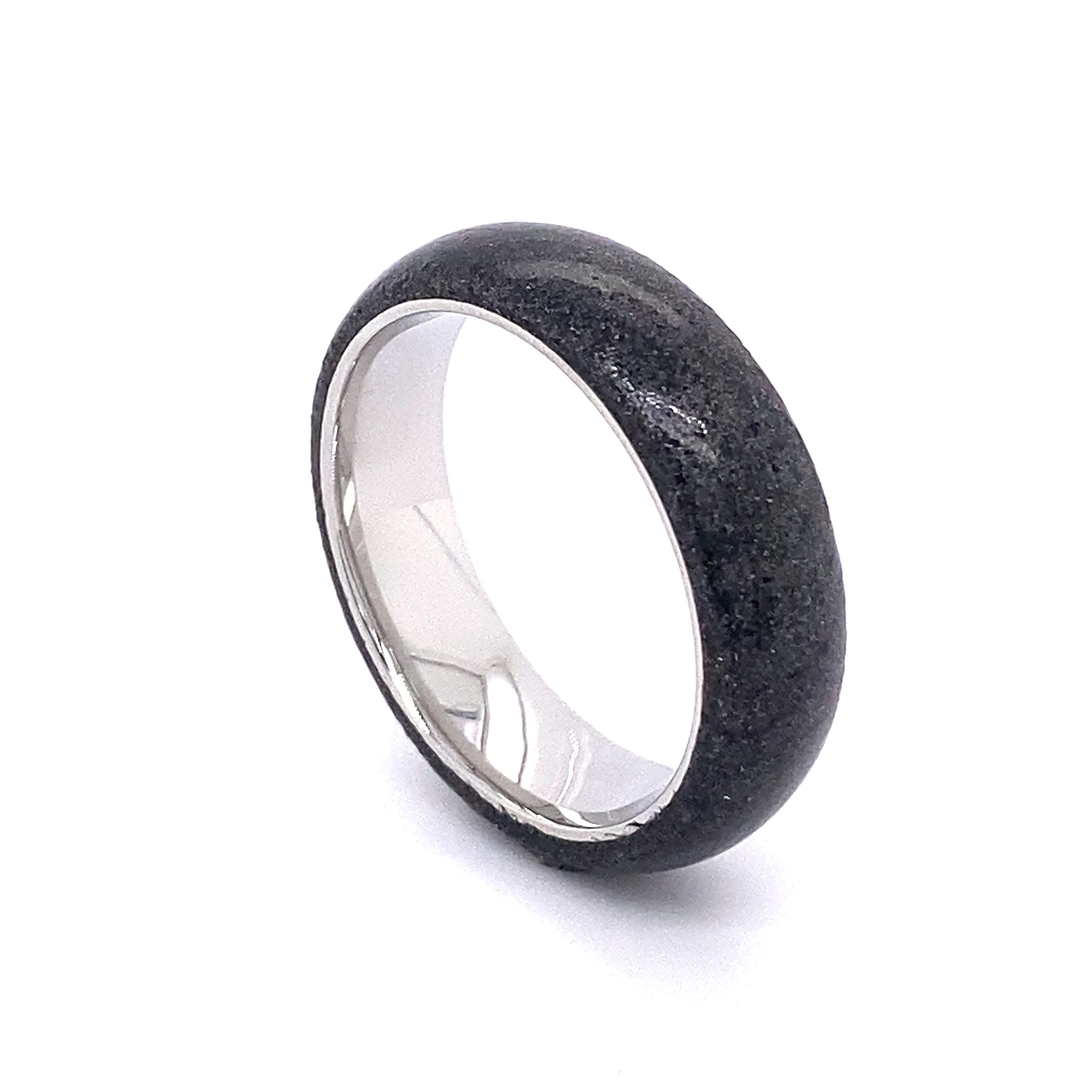 Authentic Gibeon Meteorite Wedding Band - 6mm Genuine Stardust Ring for Men & Women | Perfect for Unique Engagement, Anniversary & Cosmic Jewelry Gifts