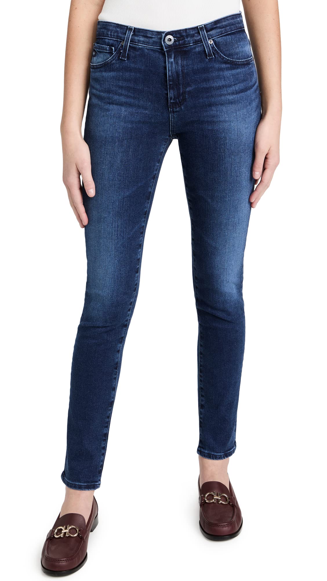 AG Adriano Goldschmied Women's The Prima Ankle Jeans - High Waist Skinny Denim Pants for Casual Wear & Everyday Outfits