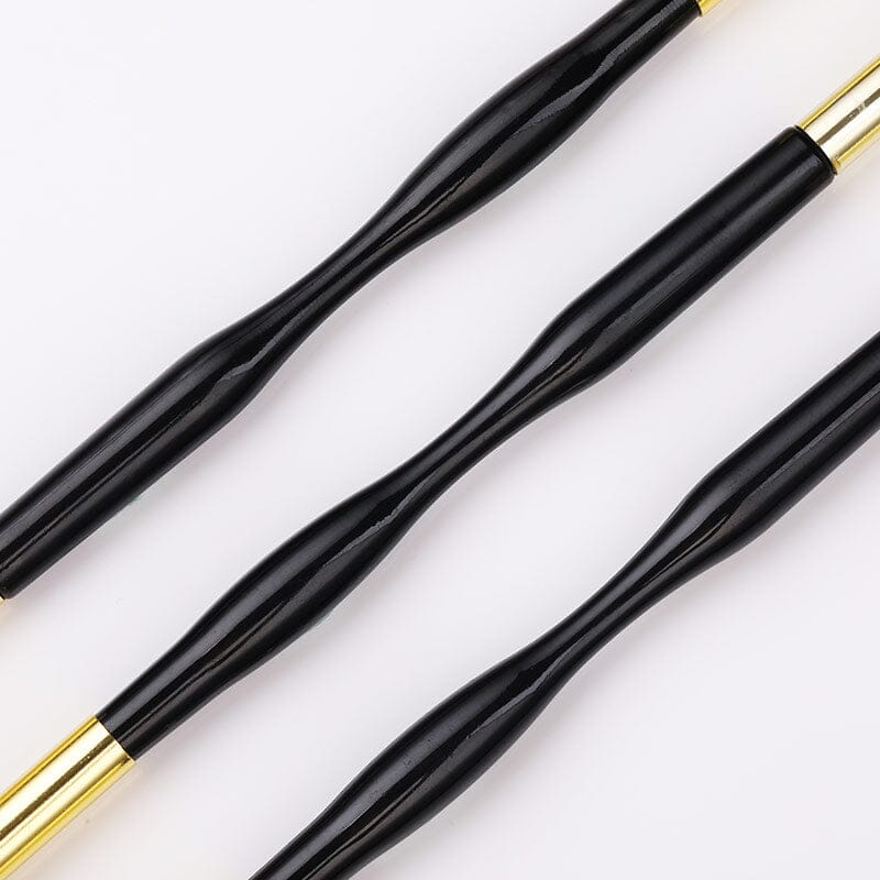 3pcs Double Head UV Gel Nail Brushes for Professional Nail Art - Perfect for Salon, Home Manicure & DIY Gel Polish Application