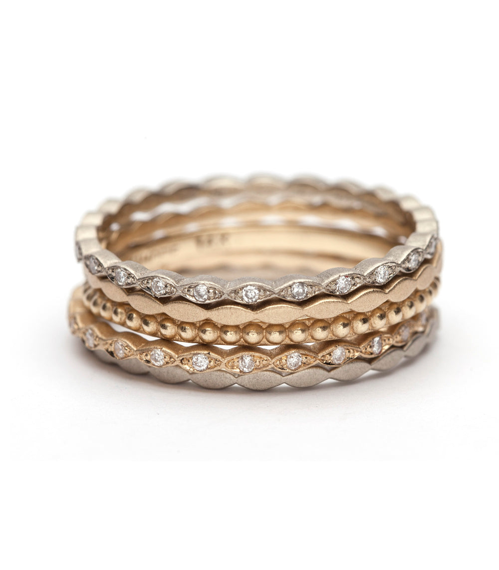 Petite Marquis Eternity Band Ring - 14K Gold or Platinum Wedding Band for Women, Thin Stackable Ring for Anniversary, Engagement, or Everyday Wear | Perfect for Bridal Jewelry, Gift Giving & Special Occasions