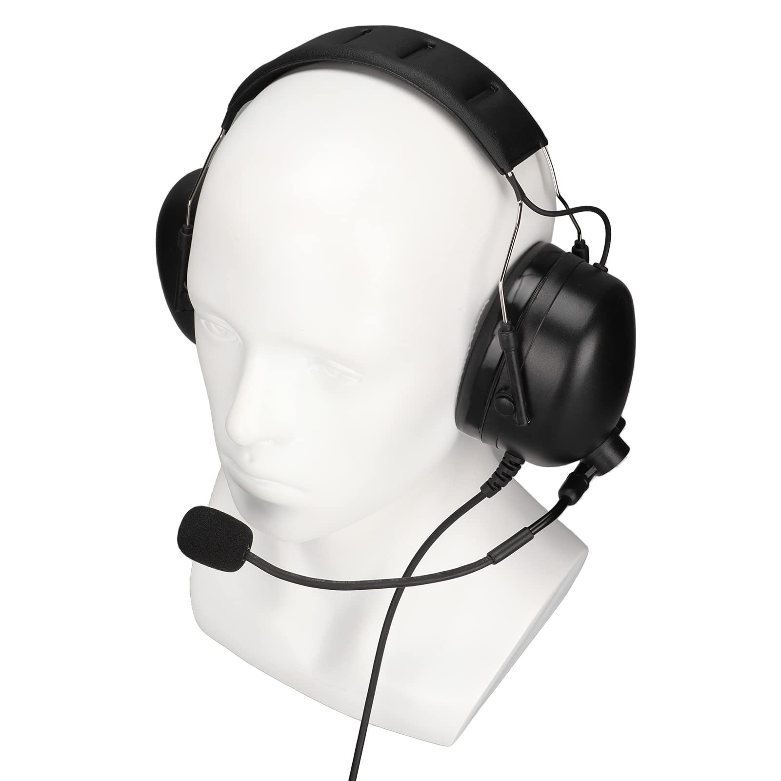 Hytera X1p U94 PTT Headset - 7.1mm High Strength Replaceable Black Cold Resistant Headphones with Easy-to-Use Design | Perfect for Military, Tactical Communication & Outdoor Adventures