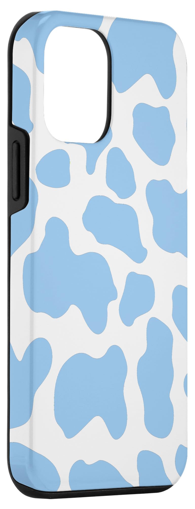 iPhone 12 Mini Case - Blue Cow Print Spotted Animal Pattern Protective Cover | Cute Durable Phone Case for Women & Girls | Perfect for School, Work & Daily Use