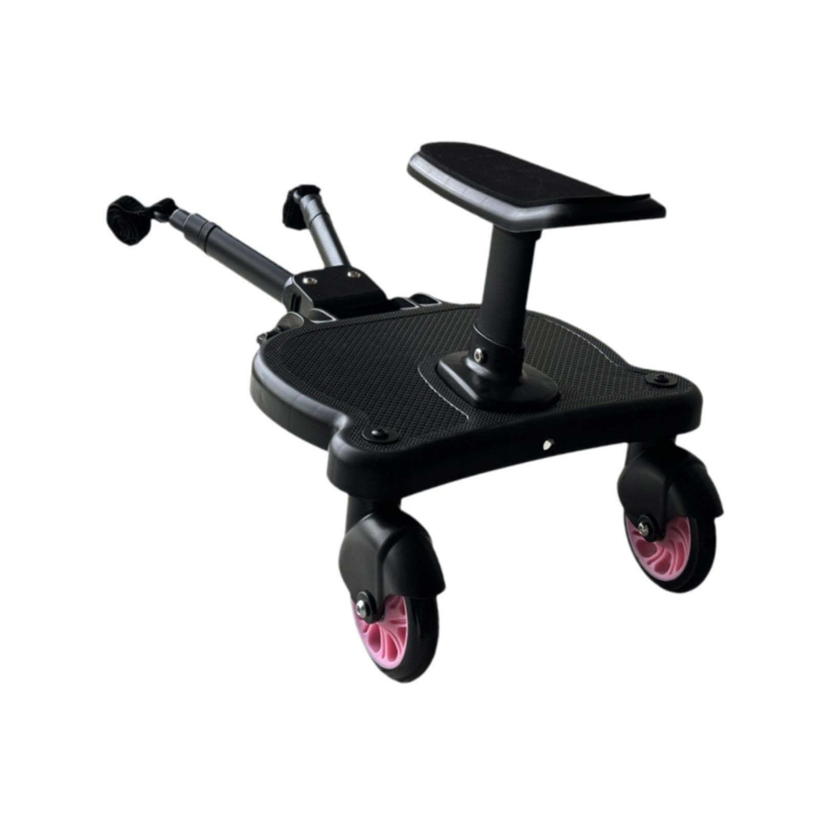 Universal Stroller Board for Kids - Ride-On Attachment Holds Up to 25kg/55lbs with Pink Wheels | Perfect for Toddlers & Siblings on Walks, Shopping & Travel