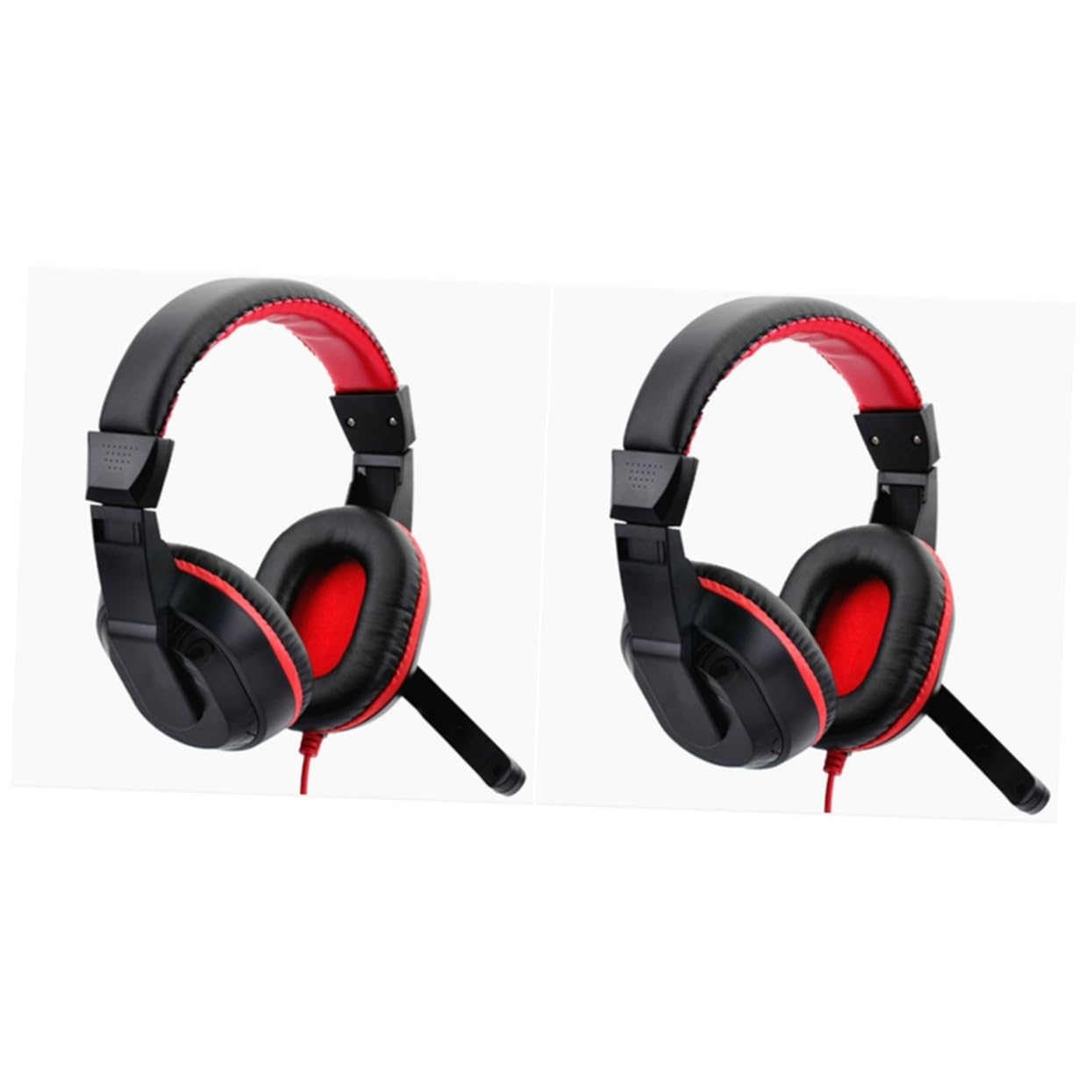Mikikit 2-Pack Over-Ear Noise Cancelling Headphones with Microphone - Wired Stereo Gaming Headset for PC, Laptop, Computer (Perfect for Online Gaming, Video Calls & Remote Work)
